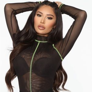 Let Me See You Flex Contrast Bodysuit-